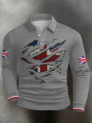 Men's UK Flag Printed Casual Tops