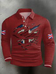 Men's UK Flag Printed Casual Tops