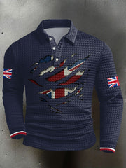 Men's UK Flag Printed Casual Tops