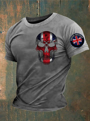 Men's Proud To Be British Skull Printed T-shirt