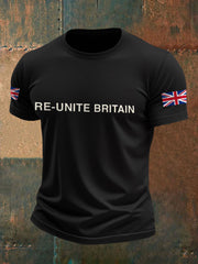 Men's UK Flag Re-Unite Britain Printed T-shirt