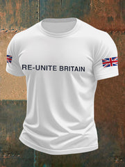 Men's UK Flag Re-Unite Britain Printed T-shirt