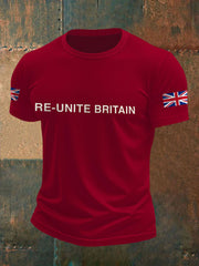 Men's UK Flag Re-Unite Britain Printed T-shirt