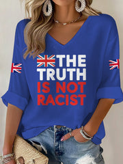 Women's The Truth Is Not Racist UK Waffle T-shirt