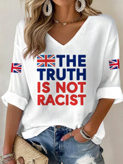 Women's The Truth Is Not Racist UK Waffle T-shirt