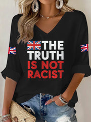 Women's The Truth Is Not Racist UK Waffle T-shirt