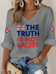 Women's The Truth Is Not Racist UK Waffle T-shirt