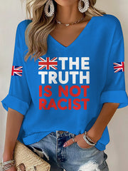 Women's The Truth Is Not Racist UK Waffle T-shirt