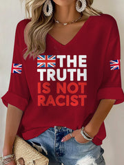 Women's The Truth Is Not Racist UK Waffle T-shirt