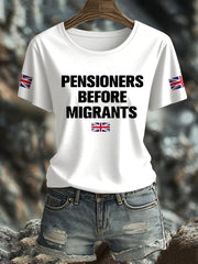 Women's UK Flag Immigration Printed T-Shirt