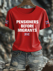 Women's UK Flag Immigration Printed T-Shirt