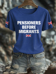 Women's UK Flag Immigration Printed T-Shirt