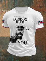 Nen's UK Flag Waterloo Station Printed T-Shirt