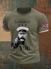 Nen's UK Flag Waterloo Station Printed T-Shirt