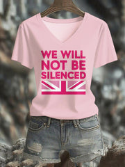 Women's We Will Not Be Silenced short-sleeved T-shirt