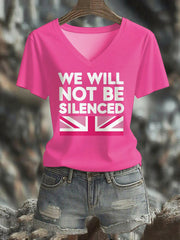 Women's We Will Not Be Silenced short-sleeved T-shirt