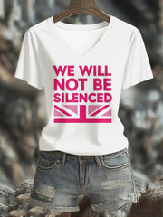 Women's We Will Not Be Silenced short-sleeved T-shirt