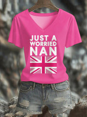 Women's Just A Worried Nan short-sleeved T-shirt
