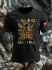 Men's British imitation cotton short-sleeved T-shirt