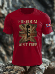 Men's British imitation cotton short-sleeved T-shirt