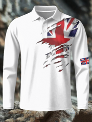 Men's British Printed long sleeve shirt
