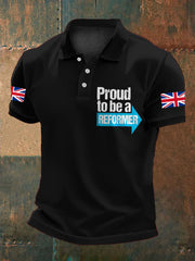 Men's UK Flag Reform Printed Casual Tops
