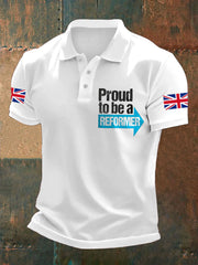 Men's UK Flag Reform Printed Casual Tops