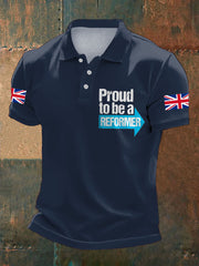 Men's UK Flag Reform Printed Casual Tops