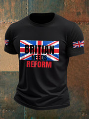 Men's UK Flag Reform Printed T-shirt