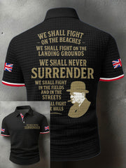 Men's UK Flag Printed Casual Tops