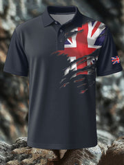 Men's British Printed short sleeve shirt
