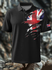 Men's British Printed short sleeve shirt