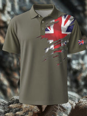 Men's British Printed short sleeve shirt