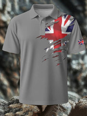 Men's British Printed short sleeve shirt