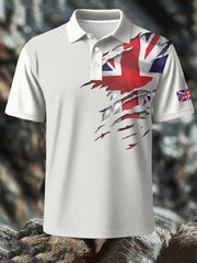 Men's British Printed short sleeve shirt