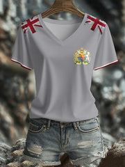 Women's UK Flag Art Printed T-shirt