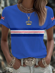 Women's UK Flag Art Printed T-shirt