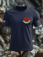 Men's British Veteran imitation cotton short-sleeved T-shirt
