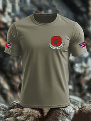Men's British Veteran imitation cotton short-sleeved T-shirt