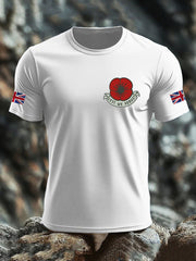 Men's British Veteran imitation cotton short-sleeved T-shirt