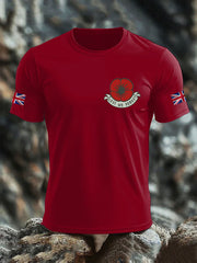 Men's British Veteran imitation cotton short-sleeved T-shirt