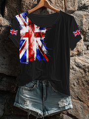 Women's UK Flag Printed T-shirt