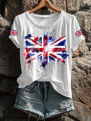 Women's UK Flag Printed T-shirt