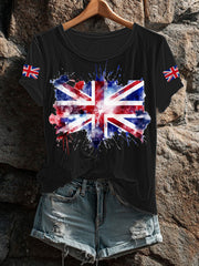 Women's UK Flag Printed T-shirt