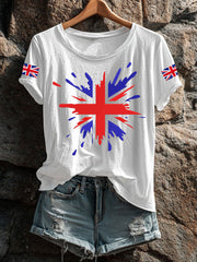 Women's UK Flag Printed T-shirt