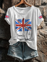 Women's UK Flag Printed T-shirt