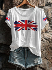 Women's UK Flag Printed T-shirt