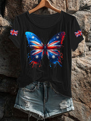 Women's UK Flag Printed T-shirt