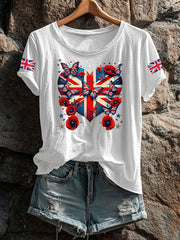 Women's UK Flag Printed T-shirt