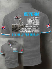 Men's UK Flag Reform Printed Casual Tops